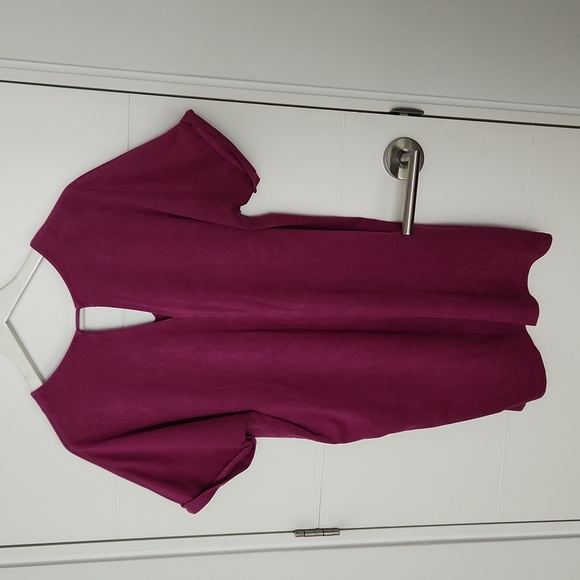 Faux micro suade shirt dress. - Picture 2 of 2